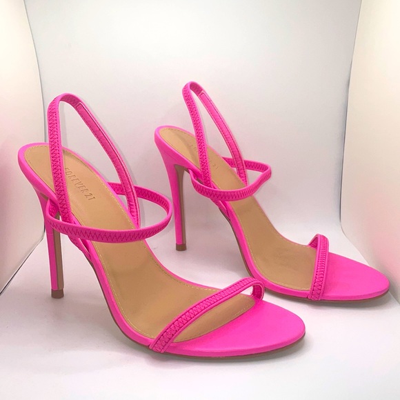 Forever 21 Shoes - Forever 21 | Hot Pink Strappy Open Toe Heels